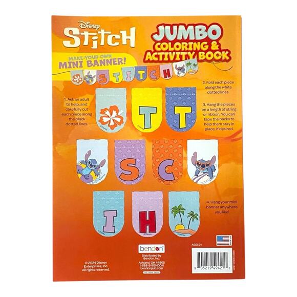 Stitch Easter Gift Basket | Plush, Toys, Kite, Tattoos, Activity Book, Games - Picture 4 of 10